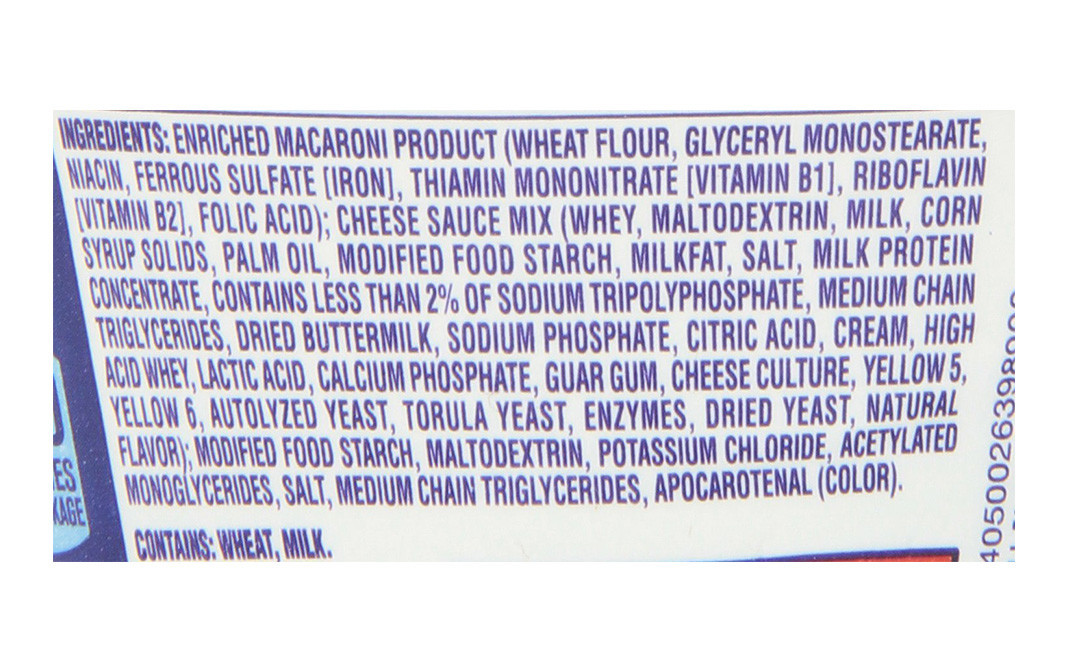 Kraft Macaroni & Cheese Dinner Triple Cheese Cup 58 grams Reviews Nutrition Ingredients